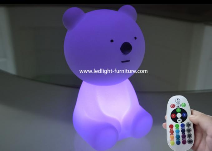 Lampade da tavolo amabili senza cordone della luce notturna dell'orso di incandescenza del LED/luce notturna dei bambini