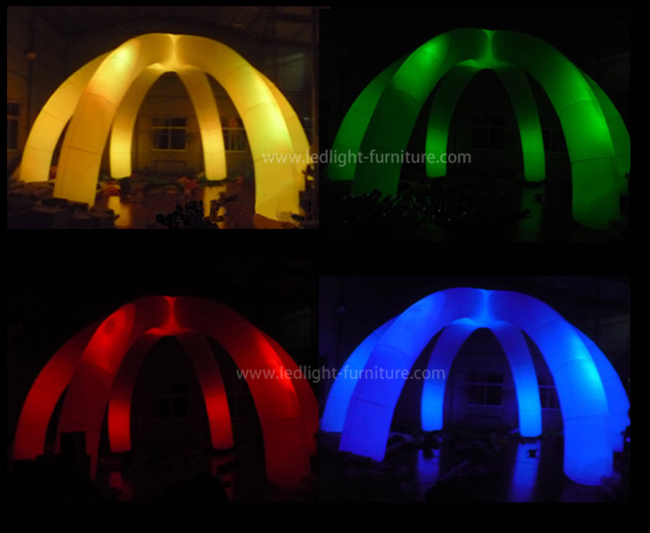 Luce gonfiabile della porta LED dell'arco di 7 gambe di colori 6 su misura per la manifestazione commerciale