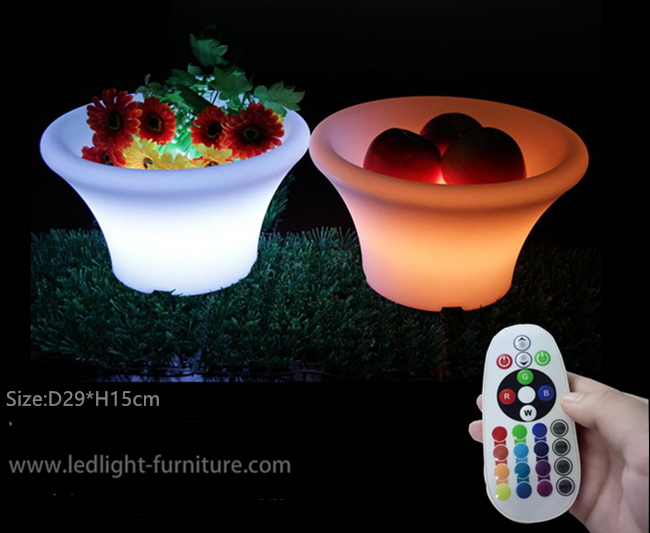 Dispositivo di raffreddamento decorativo del partito del secchiello del ghiaccio del LED per frutta, secchiello del ghiaccio illuminato 