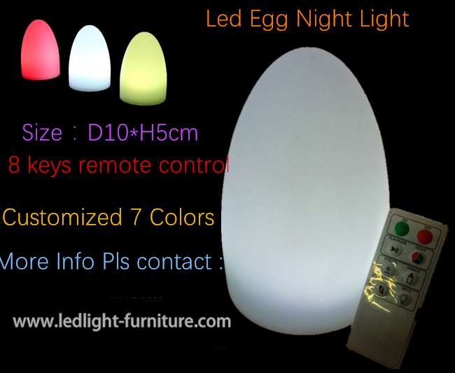 Lampade da tavolo decorative su misura del LED, luce cambiante dell'uovo di colore variabile 