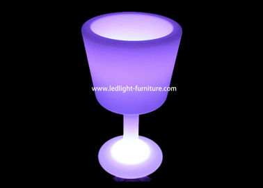Porcellana Materia plastica di RGB LED del secchiello del ghiaccio del partito del PE a forma di di vetro del dispositivo di raffreddamento per il night-club fornitore