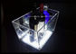 Secchiello del ghiaccio trasparente acrilico su misura del LED con luce variopinta e due maniglie fornitore