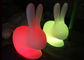 Sedia del coniglio della mobilia di incandescenza principale gioco dei bambini con luce variopinta, materia plastica fornitore
