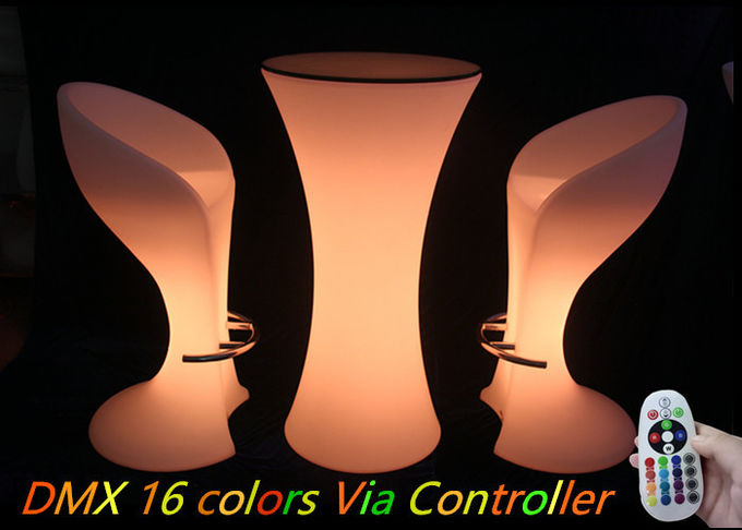 Materia plastica del LED Antivari del PE ricaricabile della sedia con il telecomando di colore