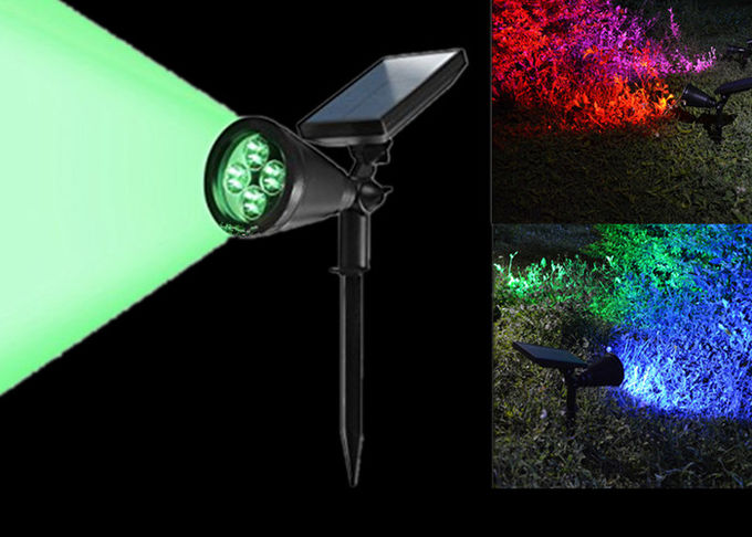 7 colori che cambiano le luci solari del giardino del LED, luci di palo principali alimentate solari 