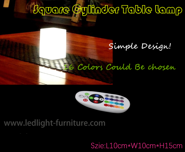 La luce senza fili del cubo del quadrato LED, a pile accende colori della Tabella del cubo i multi