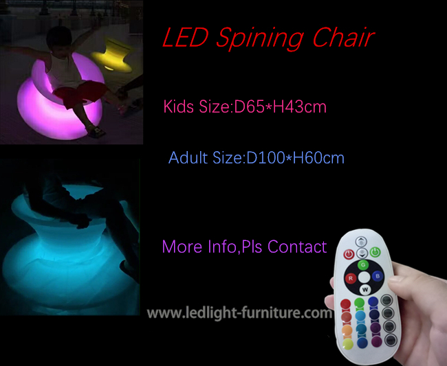 La sedia di filatura del LED Antivari/accende le sedie all'aperto per le facilità di spettacolo