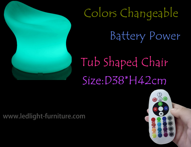 La multi vasca di colori ha modellato la sedia del LED Antivari a pile per il salotto/night-club