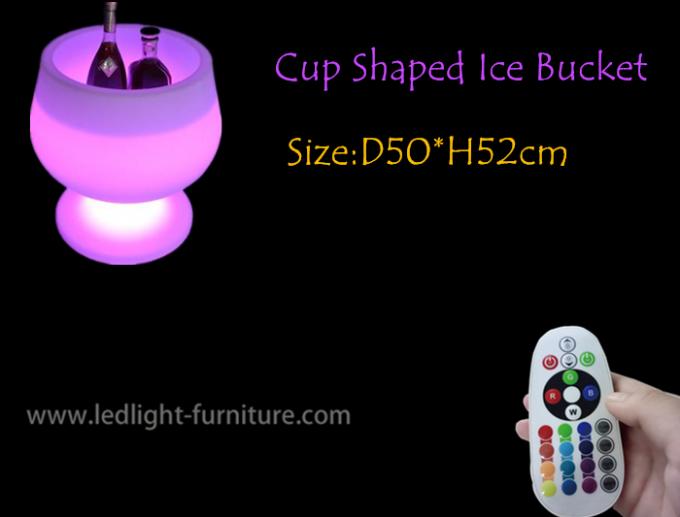 LED il secchiello del ghiaccio a forma di tazza del calice/accende il secchio di vino per la portabottiglia
