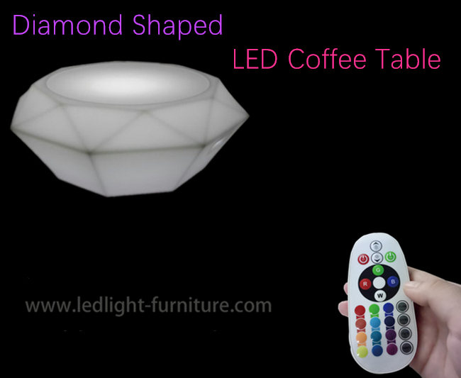 La prova alla moda del tempo della Tabella di cocktail di progettazione LED del diamante con si rilassa la luce morbida