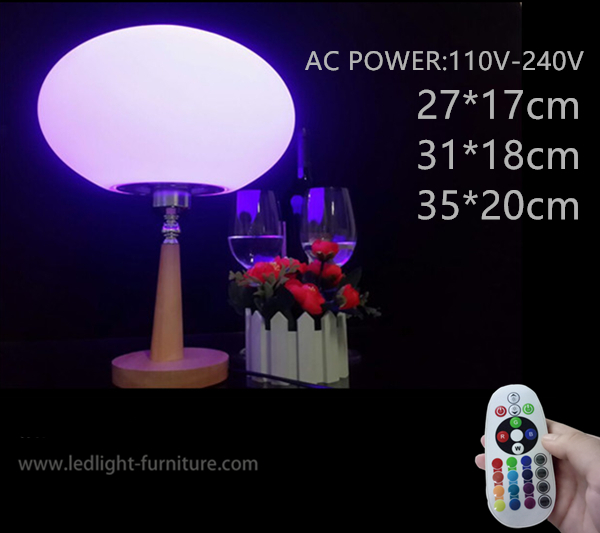 CA 110V - 240V l'uovo di potere LED ha modellato le lampade da tavolo con il supporto basso di legno