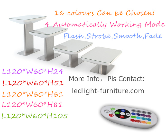Una mobilia all'aperto illuminata affitto di 16 colori con i materiali inoffensivi