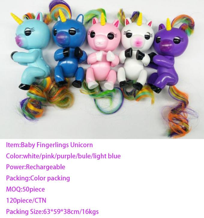 Unicorno interattivo del bambino della luce notturna ricaricabile del LED con la registrazione del suono
