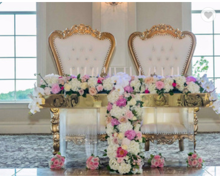 Sedie decorative locative del trono di livello della parte posteriore della mobilia di lusso di nozze/principessa reale Chair