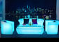 Sofà di plastica di incandescenza della mobilia della luce del night-club LED con il cambiamento di colori di RGB fornitore