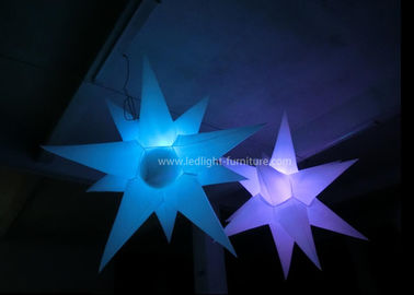 Porcellana Il RGB colora la luce gonfiabile del LED, 12 luci d&#039;attaccatura della stella del panno LED del PVC delle punte fabbrica